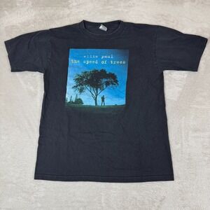 Vintage  The Speed Of Trees Ellis Paul Song‎ Shirt Mens L Black Preowned